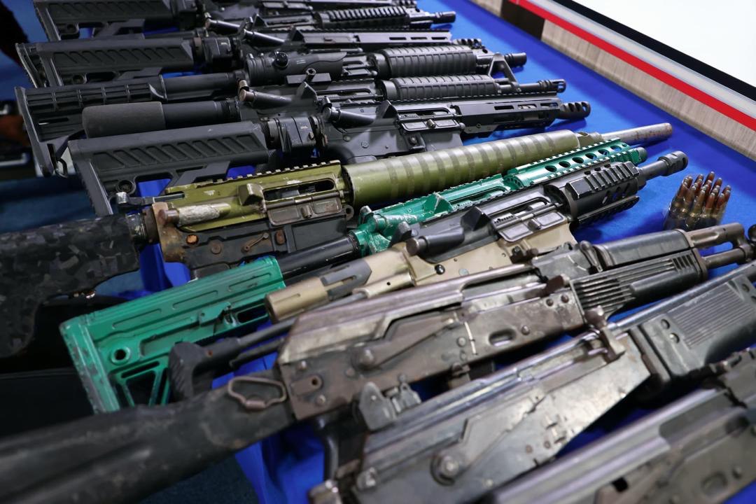 Armas incautadas para planes terroristas