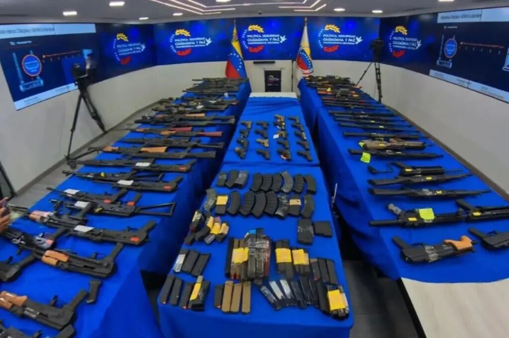 Armas incautadas en la operación