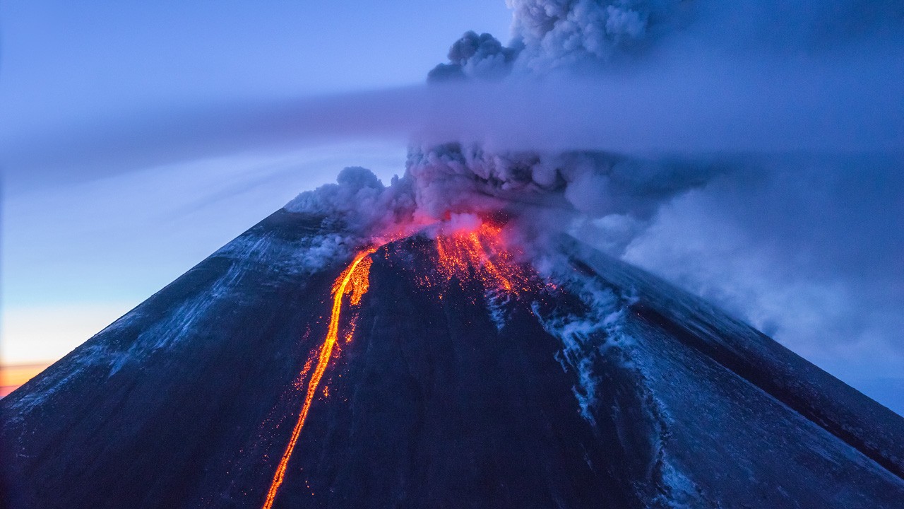 volcán Klyuchevskaya Sopka