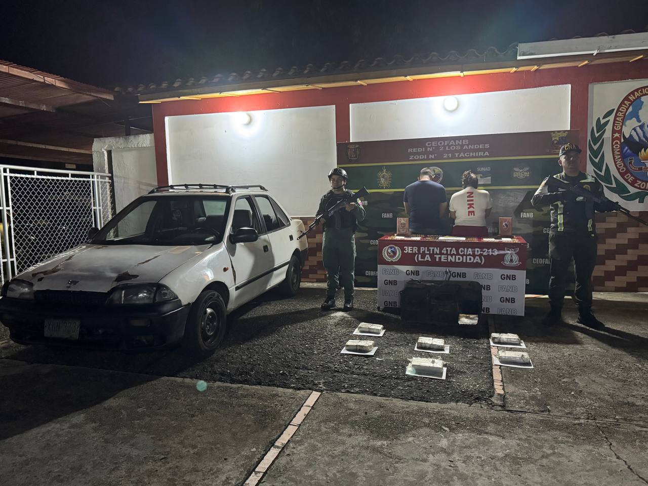 FANB en Operación Zona de Paz No 1 incauta droga oculta en vehículo en Táchira