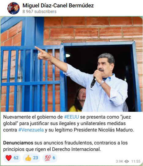 América Latina rechaza la absurda recompensa de 50 millones de dólares contra el presidente Nicolás Maduro
