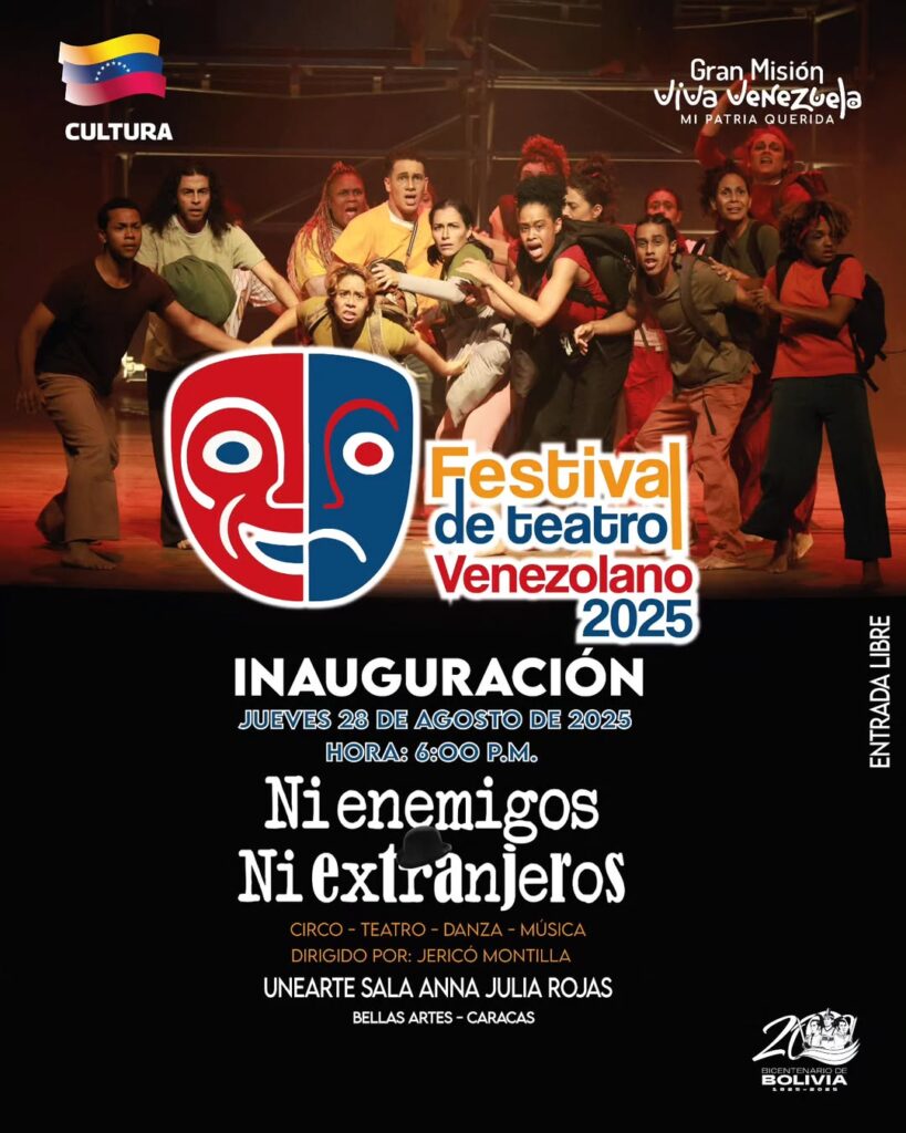 Festival de Teatro Venezolano 2025: una fiesta cultural que recorrerá parroquias y comunidades de todo el país