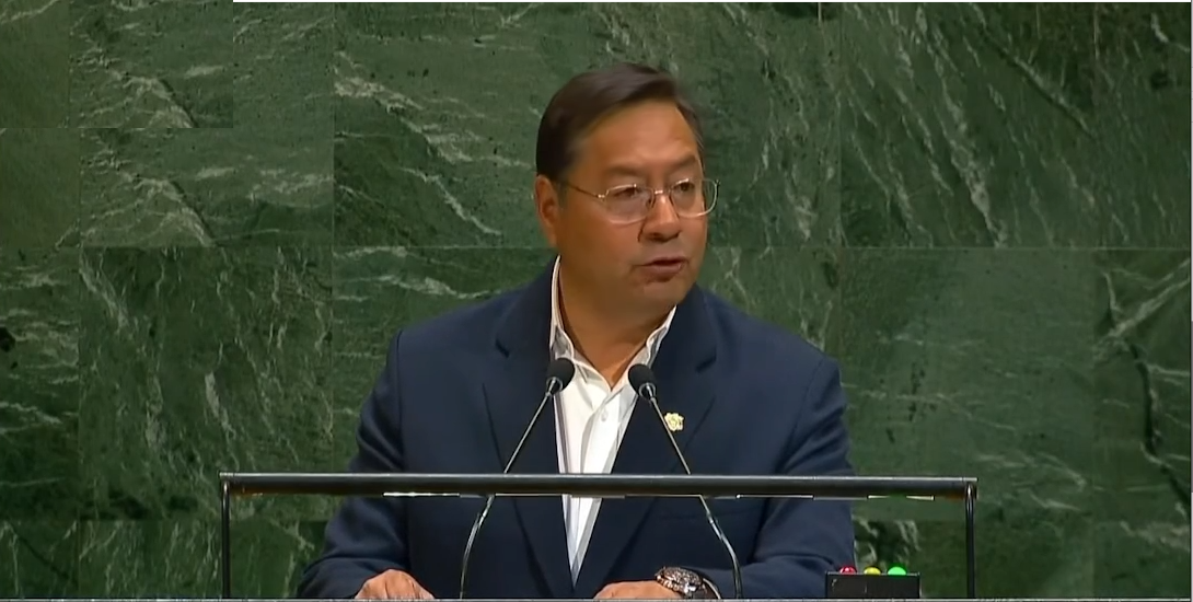 El presidente Luis Arce alerta en la ONU: “El mundo está dividido, la paz en riesgo y la injusticia aumenta”