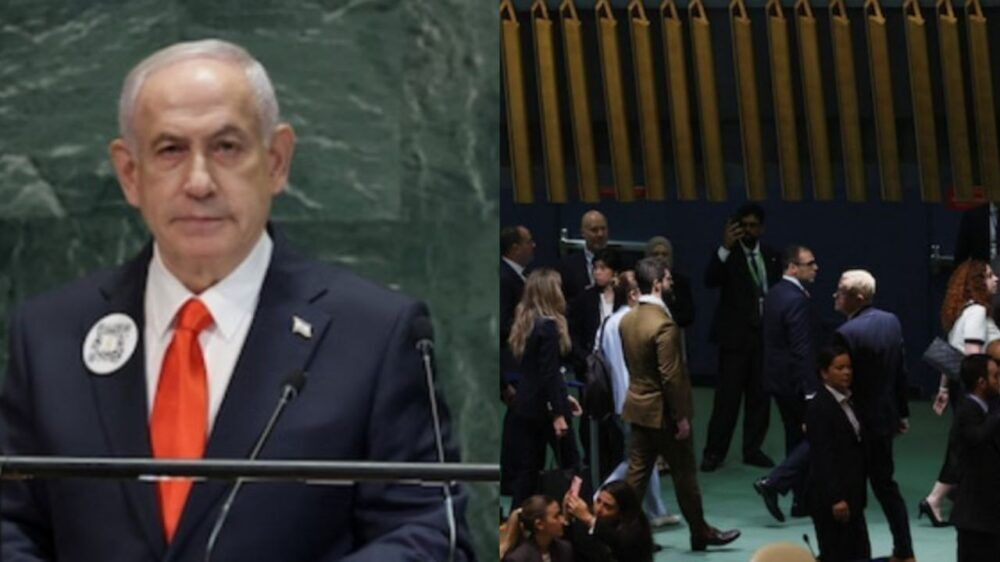 Abucheos y retiro de delegados contra Netanyahu en la ONU mientras reafirmaba su postura dura sobre Gaza y Palestina