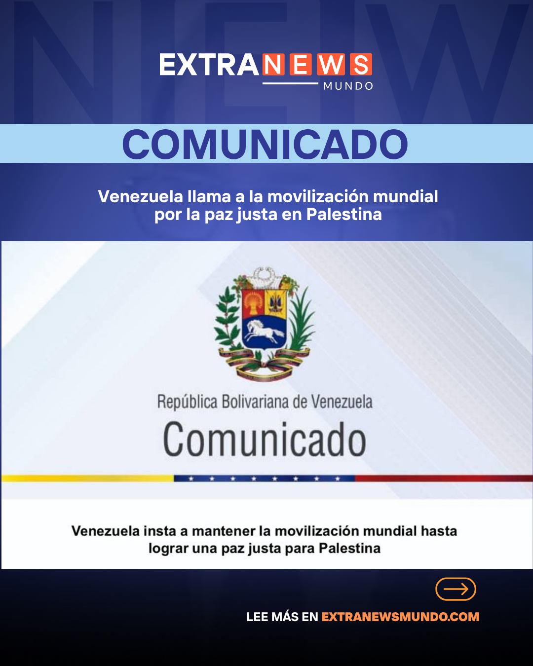 Venezuela impulsa movilización global para alcanzar una paz justa y duradera en Palestina