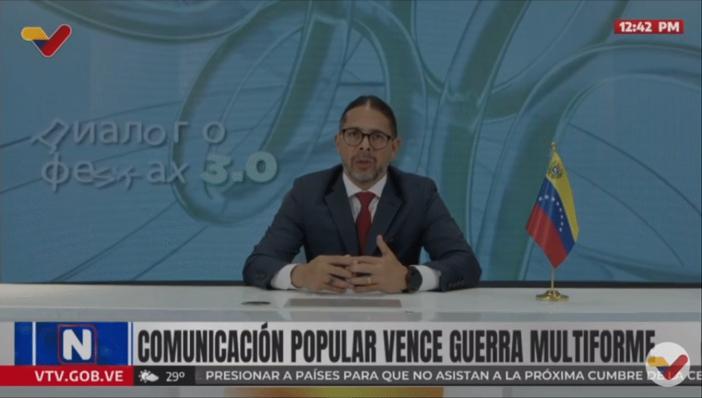 Freddy Ñañez alerta en Foro Internacional sobre la amenaza de la guerra cognitiva y la falsificación de la verdad