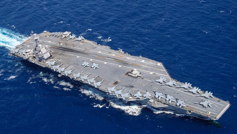 USS Gerald Ford, entrando en aguas del Caribe