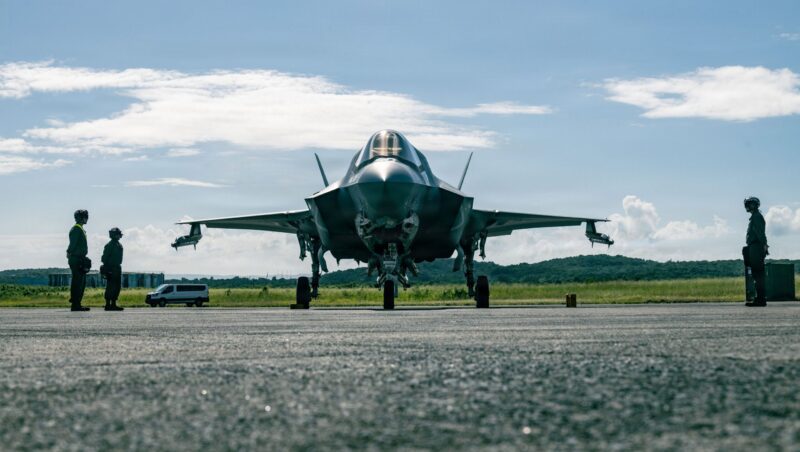 avión F35 en Puerto Rico, como parte de la operación Lanza del Sur, en el Caribe