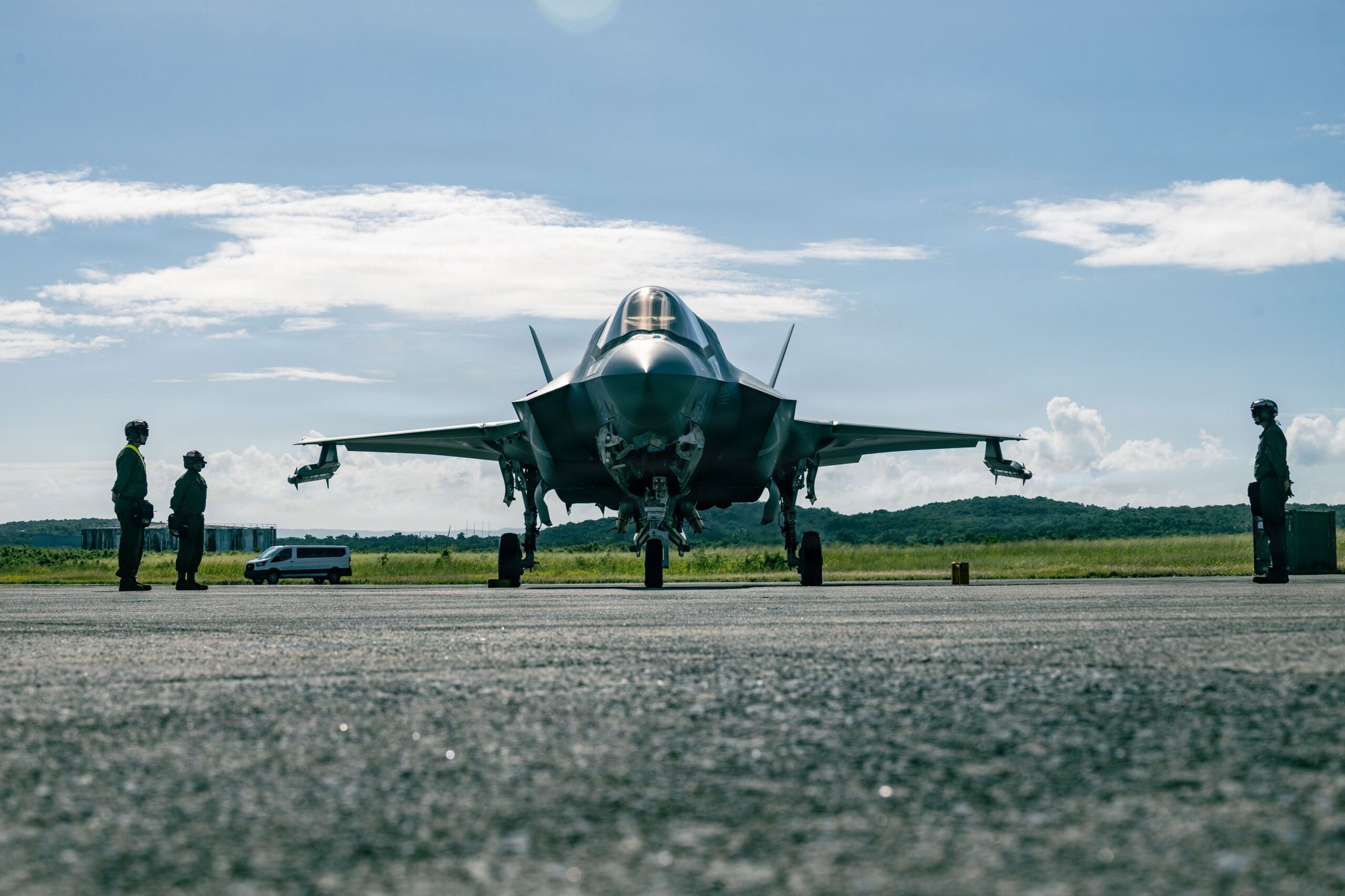 avión F35 en Puerto Rico, como parte de la operación Lanza del Sur, en el Caribe