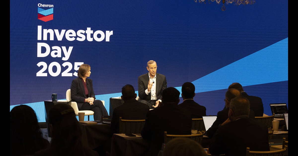 Chevron conferencia día del inversor. La compañía opera junto a ExxonMobil en el Stabroek